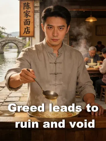 Greed leads to ruin and void